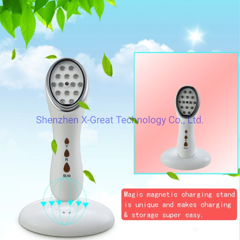 2020 LED Photon Red Blue Light Therapy Equipment Face Skin Rejuvenation Heating Beauty Device