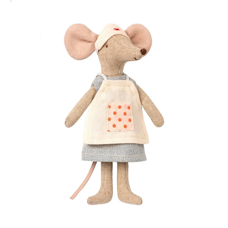 2022 Custom Kids Cute Soft Little Couple Mouse Plush Stuffed Doll with Clothes