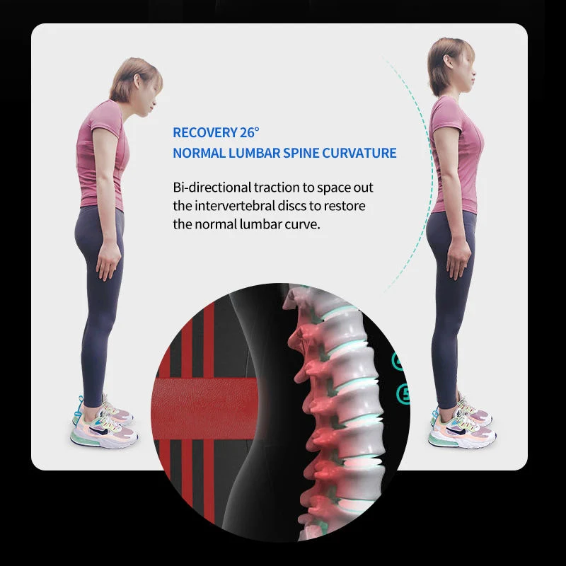 Dispositivo de alivio de la columna lumbar inicio Gimnasio Extractor de pata de la tabla de tracción del cuello cervical