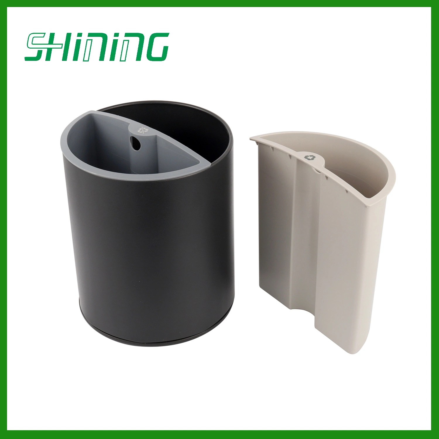 Double Layer Twin Trash Can with 2 Inner Bin 5L+5L