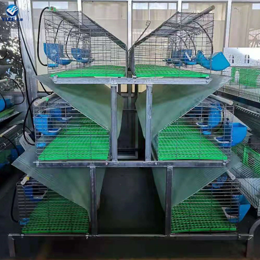 Rabbit Farm Equipment Mother and Baby Rabbit Cage Commercial Rabbit Cage with Stand in Malaysia