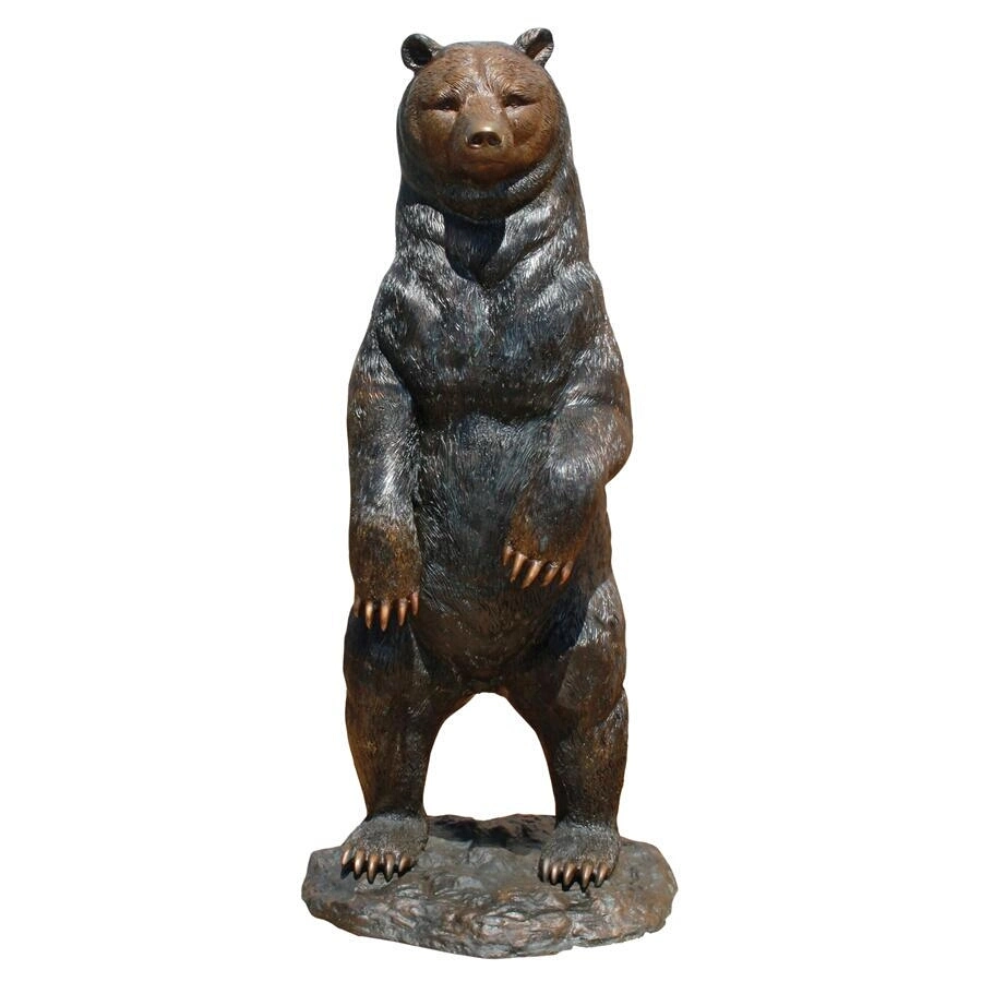 Standing Black Bear Cast Bronze Garden Sculpture Bfsy-88