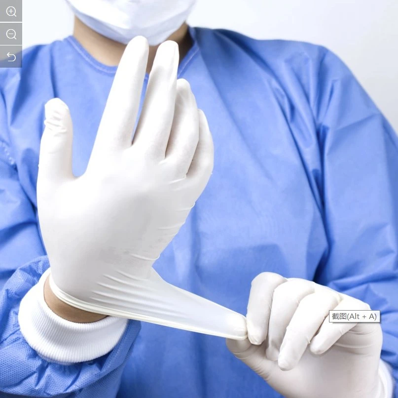Disposable Medical Powdered or Powder-Free Sterile Surgical Examination Latex Gloves