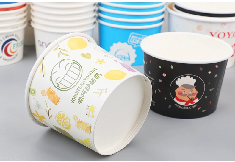 Customized Printed Food Grade Ice Cream Paper Bowl Disposable Paper Bowl