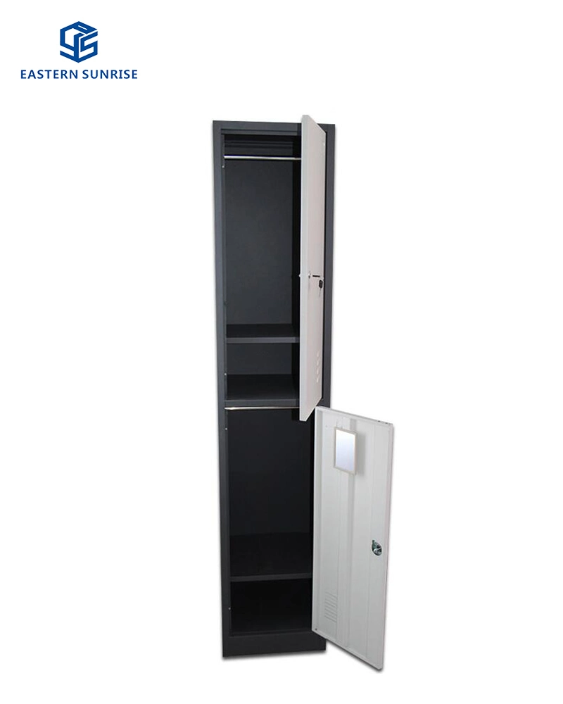 Two Doors Changing Room Steel Cabinet for Clothes and Shoes