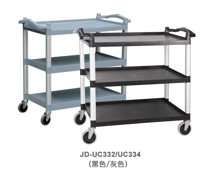 Restaurant Catering Supplies Plastic Cleaning Service Cart Dinner Trolley