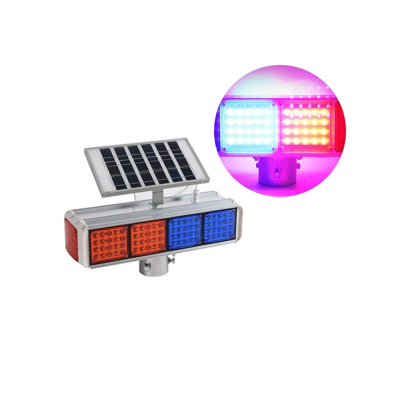 Solar Traffic Warning Light Road Siign LED Lamp