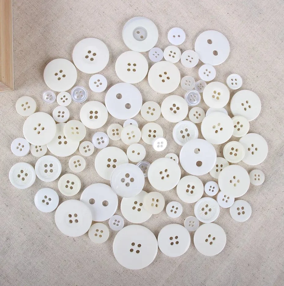 8-34mm Color Mixed Resin Buttons as Kids' DIY Button Painting Material, Widely Used