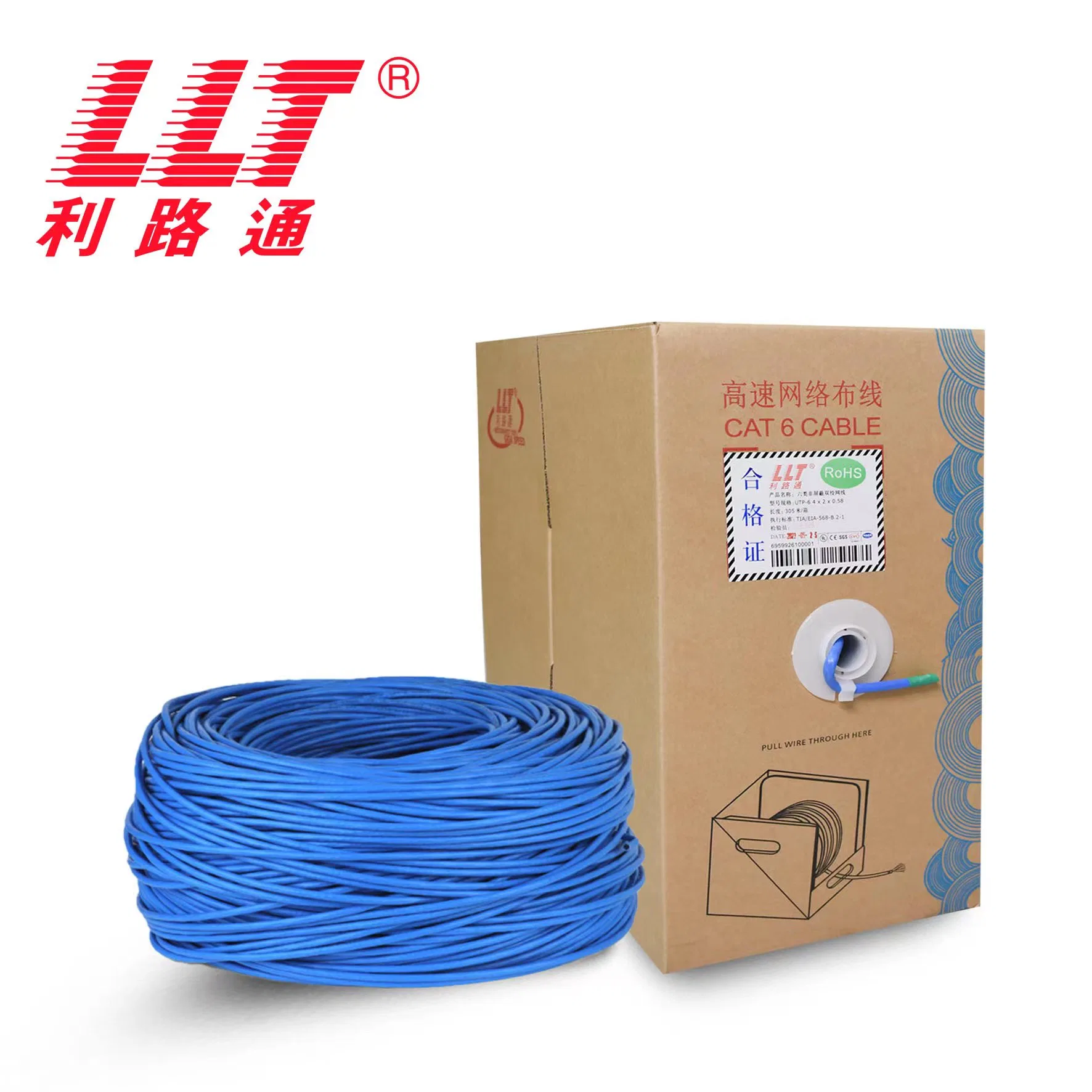 UTP CAT6 23AWG 4 Pair Copper 305mtr Data Cable Networking Cables Communication Cables LAN Cables