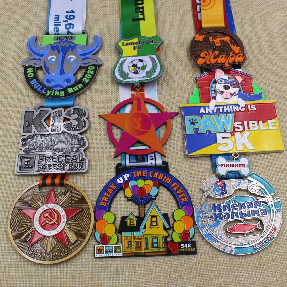 China Supply Customized Bespoke Metal Sports Marathon Finisher Medallion Medallion Medal