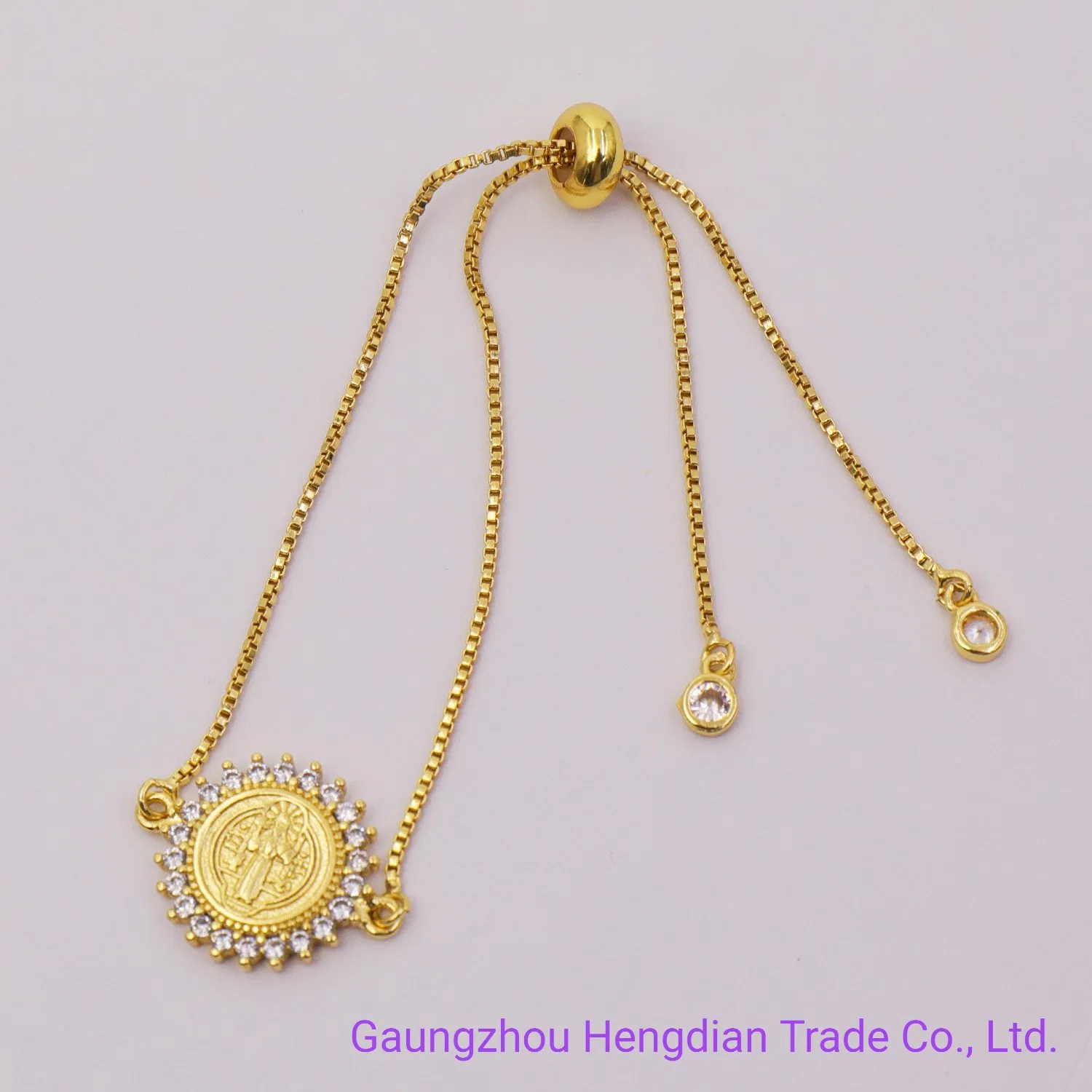 2020 Wholesale/Supplier Fashion 18K Gold Plated Clover Pendant Bracelet Adjustable Accessories