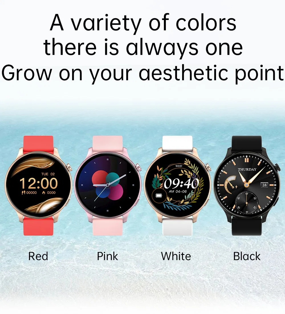 1.28 Inch Round Shape Ultra Thin Da Fit APP Rose Gold Reloj Inteligente Bracelet Smart Watch Phone