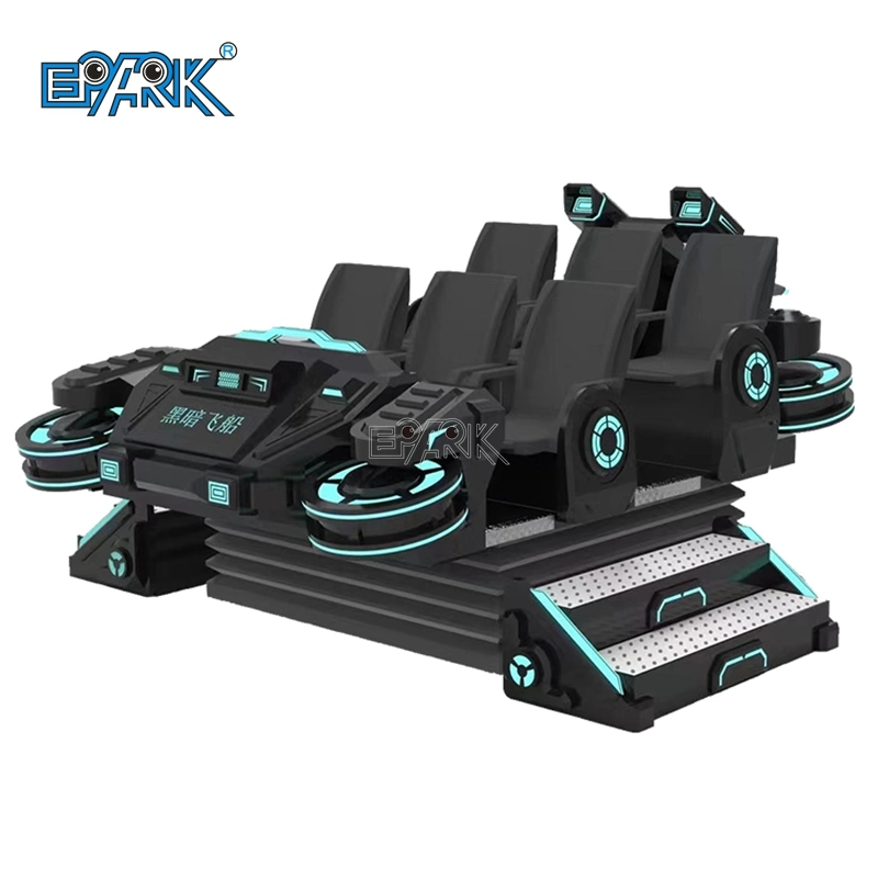 Six Player Vr Spaceship 9d Virtual Reality 360 Roller Coaster Simulator Movie Arcade Machine