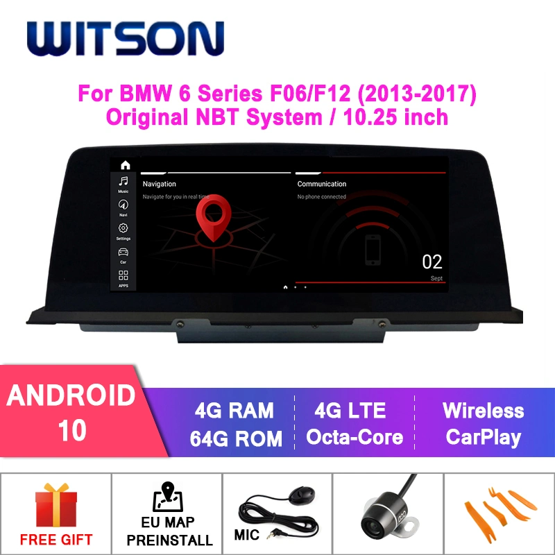 Witson Android 10 Full Screen Car Multimedia for BMW 6 Series F06/ F12 Original Cic Nbt System WiFi GPS Bt Vehicle Radio