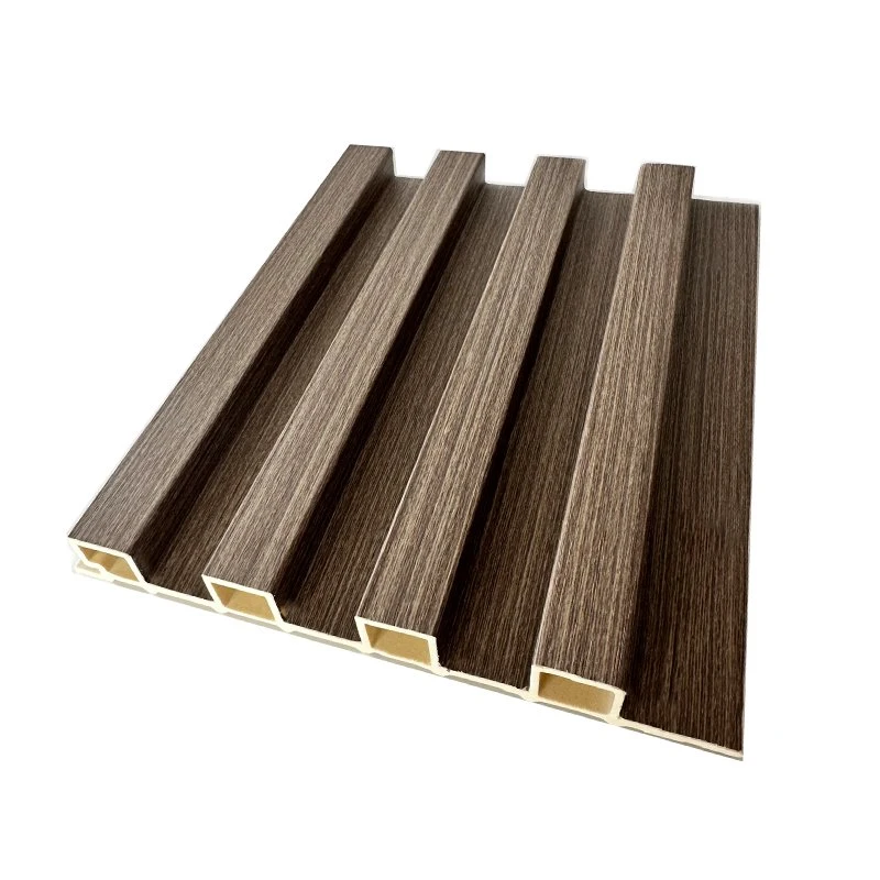 Indoor Decor Wood Plastic Composite PVC Coating Cladding Fluted Wall Board WPC Interior Wall Panel