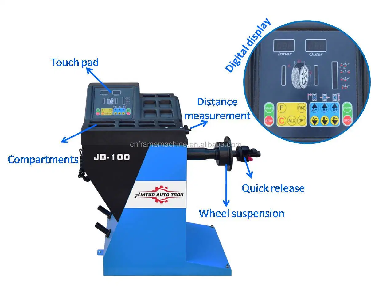 Jintuo Garage Equipments Machine de montage de pneus de réparation automobile Équilibreuse de roue Changeur de pneus Ascenseur de voiture Équipement d'alignement de roue 3D
