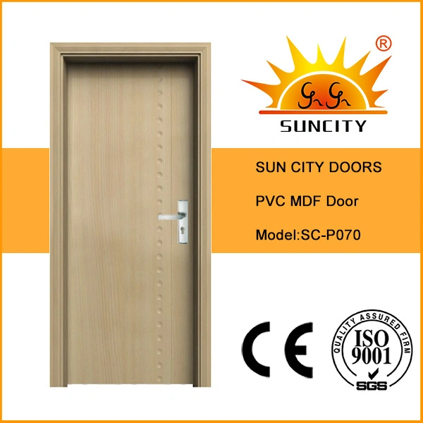 Interior Plastic Solid Wood French Exterior PVC Casement Glass Door