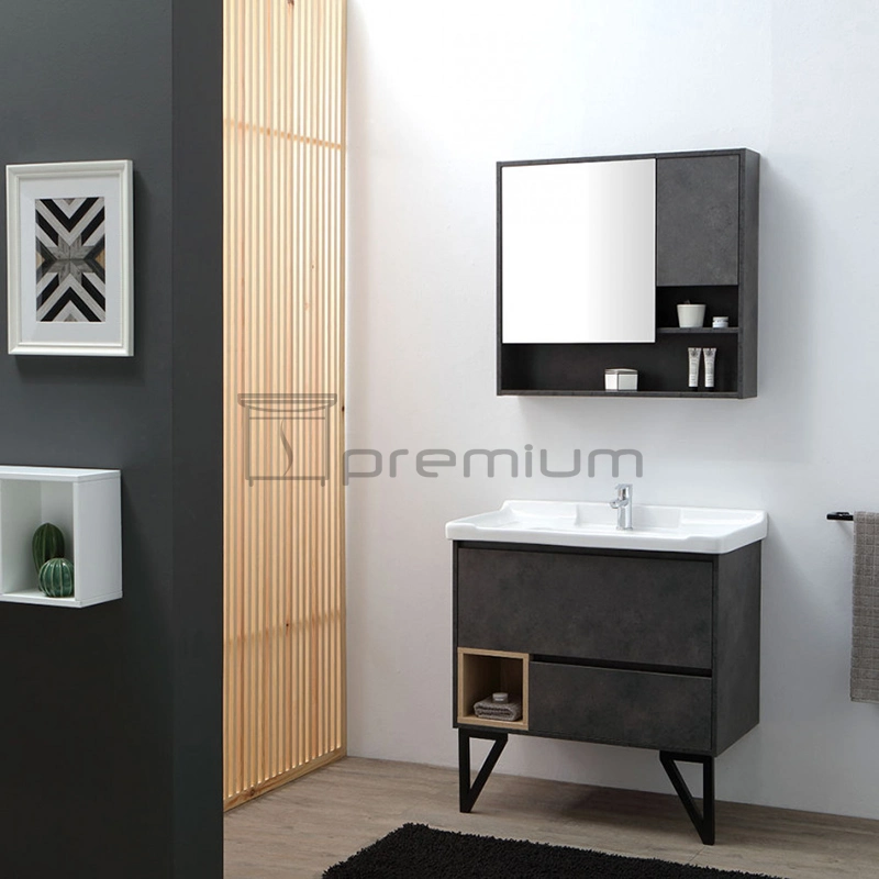 Sp-8330F-800 de laminado de Hangzhou, muebles de baño de almacenamiento de armario armario de espejo vanidad Combo