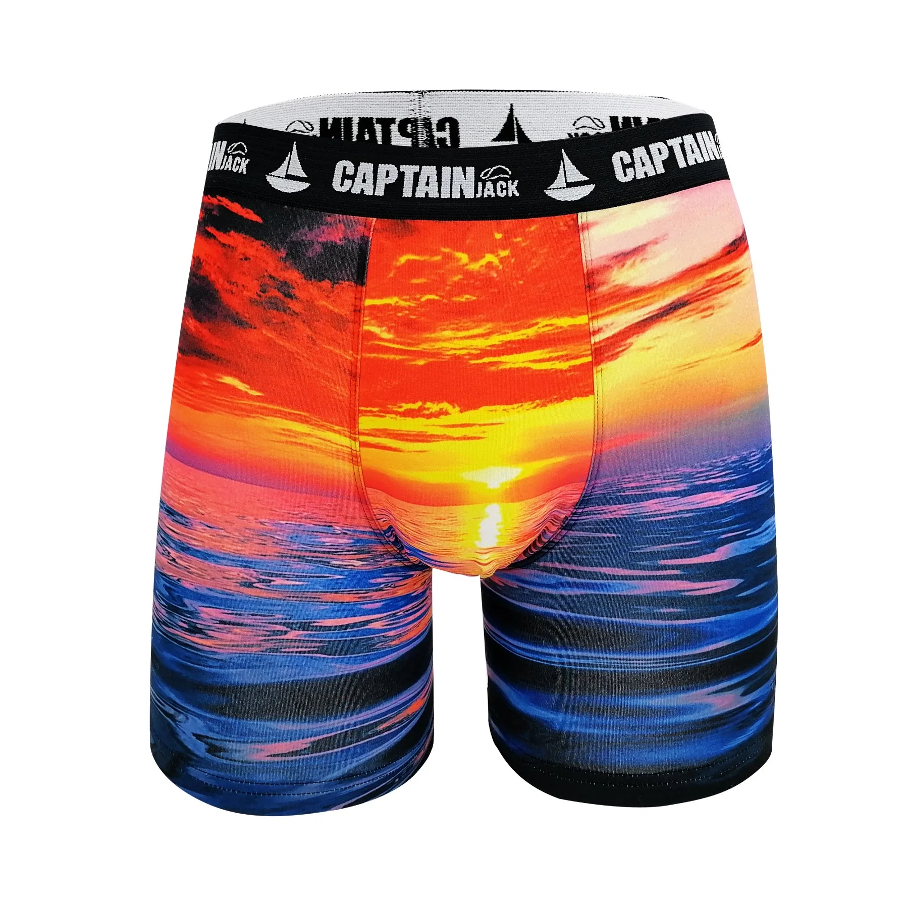 Multi Color Full Printing Custom Logo Long Leg Men Underwear