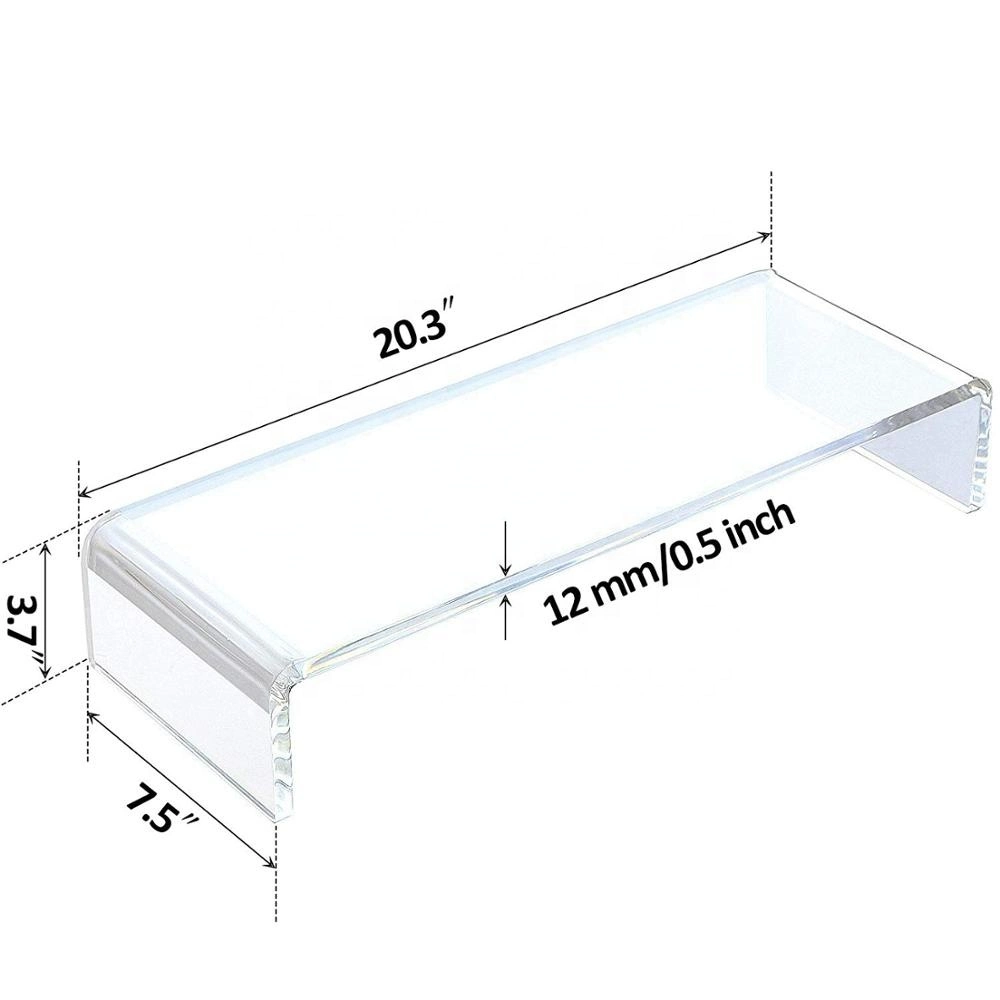 Plexiglass Monitor Stand Riser Clear Acrylic Laptop Riser Stand