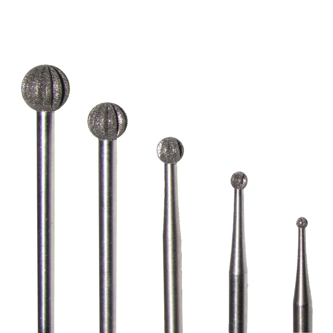 Diamond Plated Stainless Steel Shank Head Surgical Dental Burs