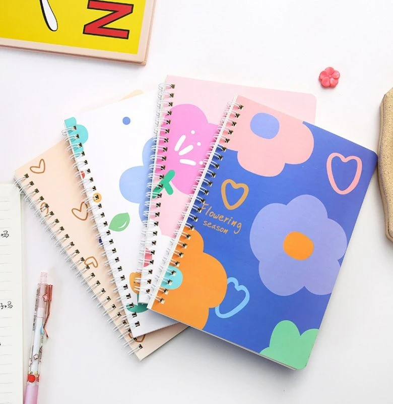Wholesale Custom A5 Student Notebook Cute Cartoon Spiral Binding Notebook