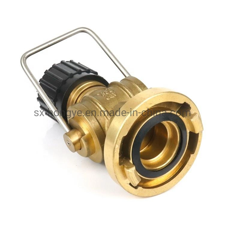 Brass Material Storz Spray Straight Jet Shut 3 Position Fog Nozzle for Fire Protection Equipment