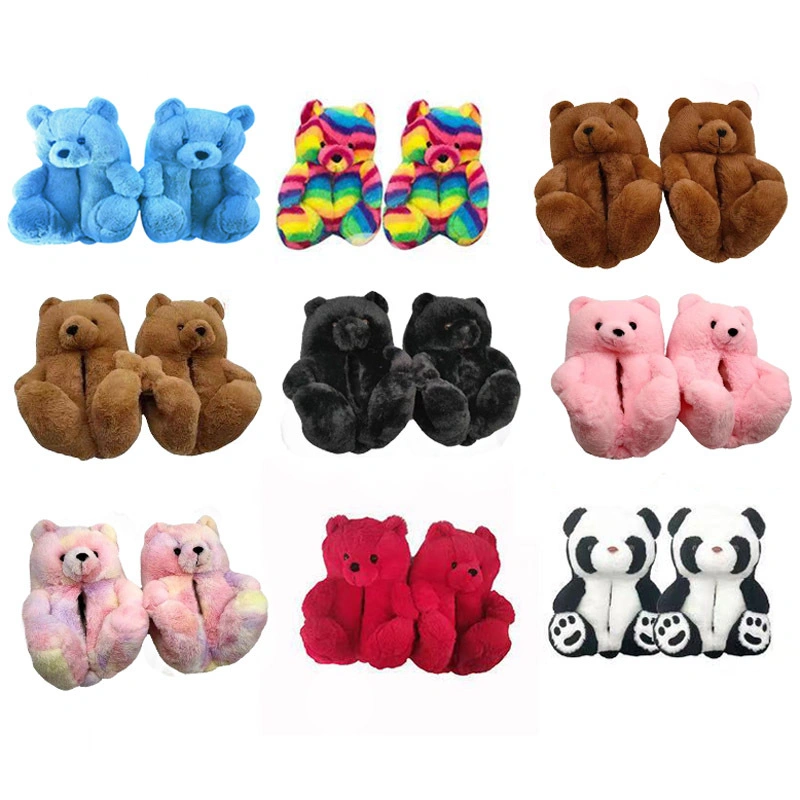 Satin Slippers Room Slipper Teddy Bear Slippers Adult Wedding Slippers