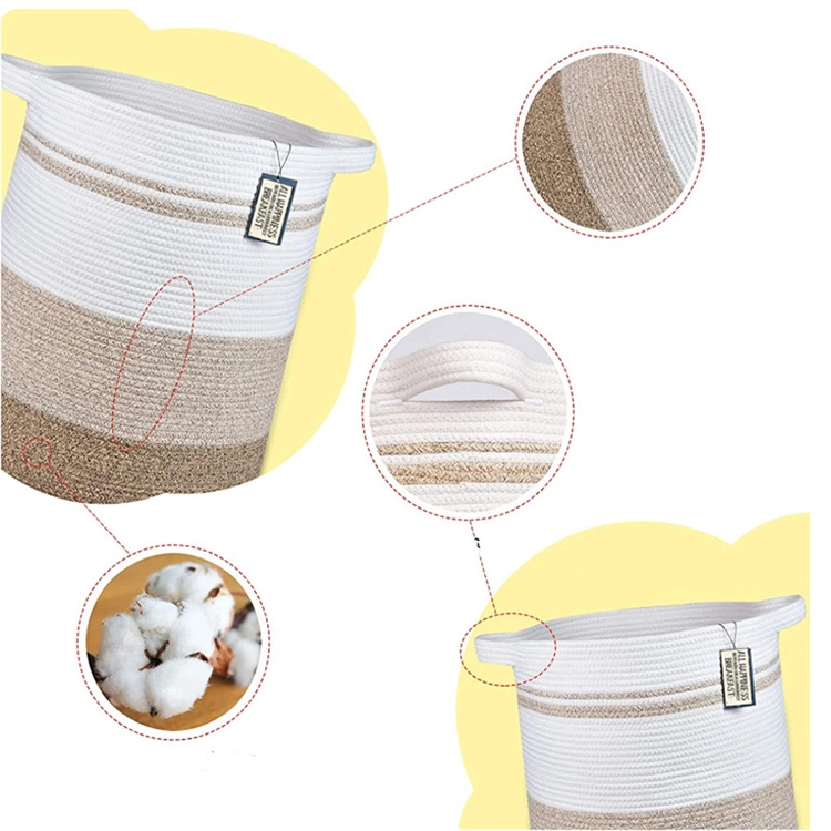 Wholesale/Supplier Foldable Large Laundry Hamper Stripe Color Clothes Storage Organizer with Handle