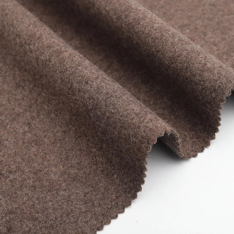 Fabric Stock Lot: 30% Wool Blended Melton Solid Woven for Winter Coat 600G/M 57"/58" for Coat