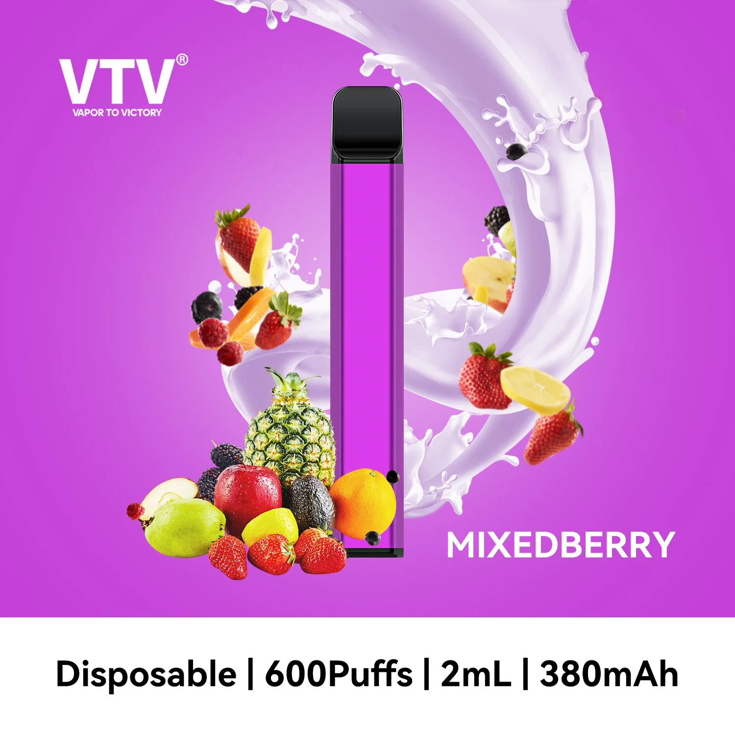 Vtv 2022 OEM Customized Fruit Taste 600 Puffs Disposable Ecigs E Cigarette Germany Price Nicotine Free E Cigarettes Disposable Electronic Cigarette Electronic C