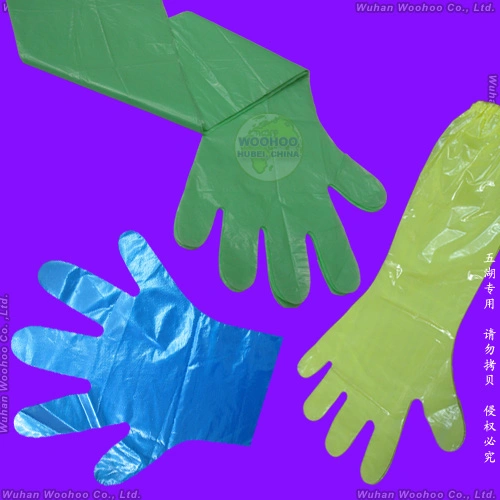 Kunststoff/Poly/CPE/HDPE/LDPE/PVC/Vinyl/Exam/dehnbares TPE elastisch/klar/chirurgisch/medizinisch/Examination Einweg-PE-Handschuh für die Lebensmittelindustrie Service