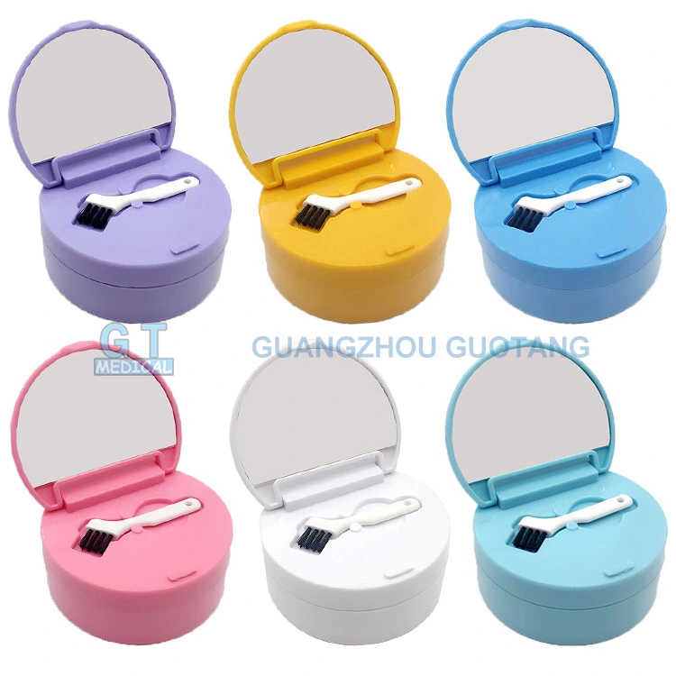 Custom Dental Lab Denture Box/ Circle Retainer Case with Mirror