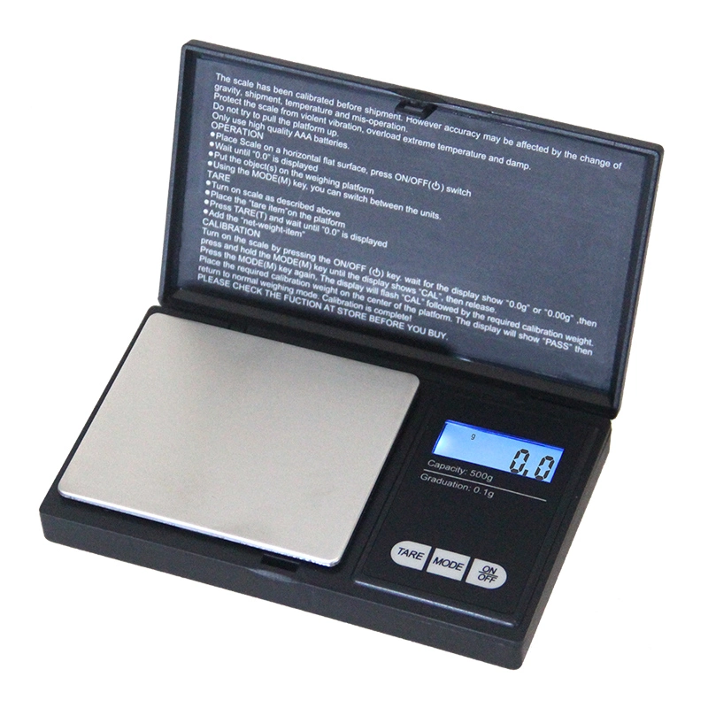 500g/0.1g 200g/0.01g High Precision Electronic Scales Jewelry Pocket Digital Scales