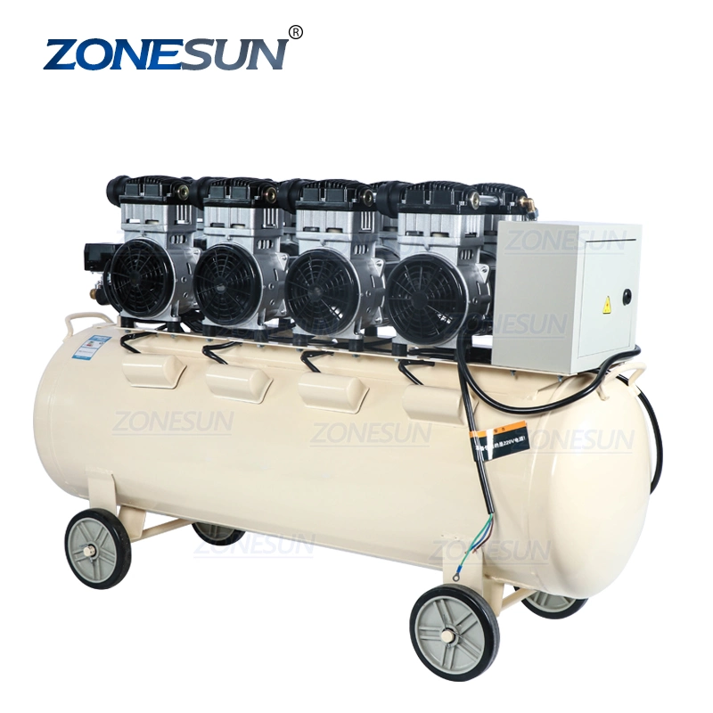 Zonesun 160L Pure Copper Piston Type Mute Oil-Free Air Compressor