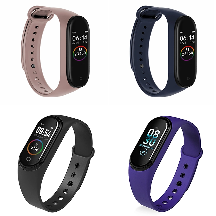 2021 M4 Smart Bracelet مقاومة للماء سرعة ضربات القلب للإشعار عبر الهاتف الذكي Msg راقب النساء ساعات SmartWatch مع القبة