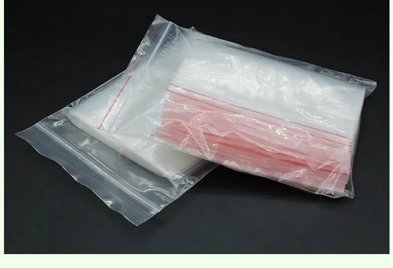 Embalagem em plástico Zipper transparente branco Embalagem em retalho com fecho autovedante Poly Bag, embalagem com fecho de correr com fecho de correr Pacote com orifício para pendurar