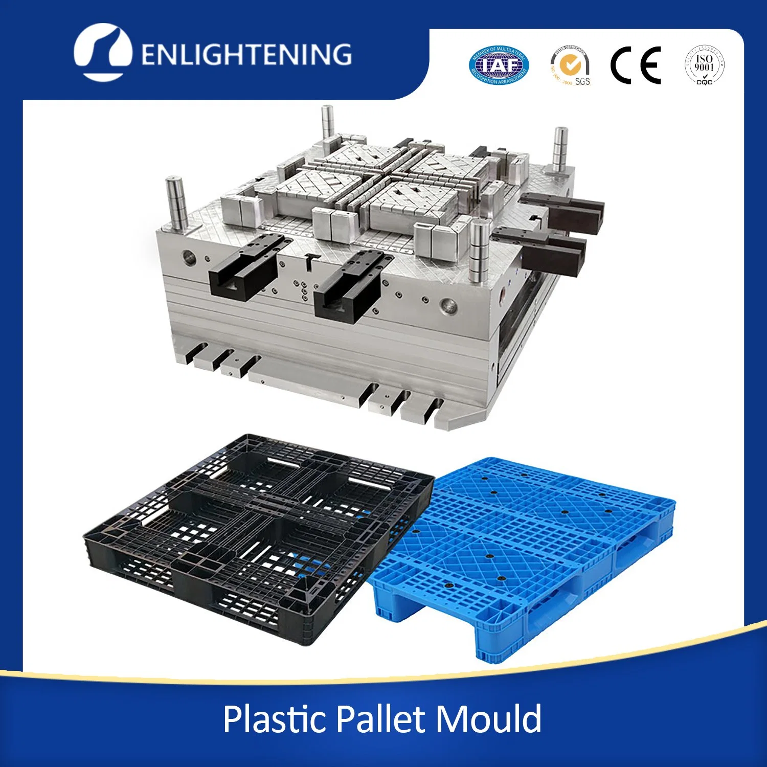 High Quality Medium Duty Low Price Industrial Plastic Pallet Injection Mold Molding for 140*120*15cm Nestable Pallet Make