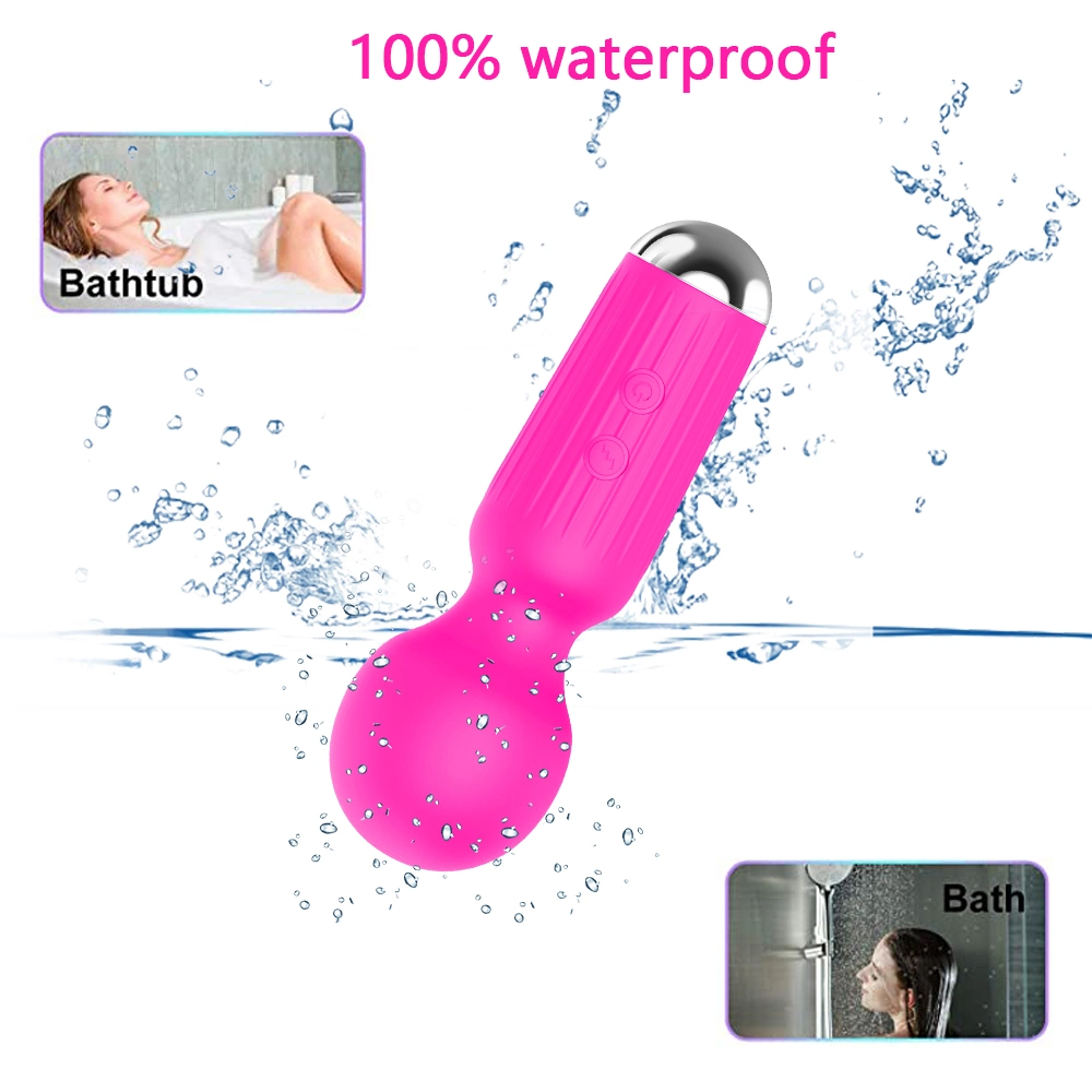 Disco vibratório USB recarregável Wand Muti-Speed em silicone AV Rod Stick Big Cabeça USB vibratória recarregável Wand for Women