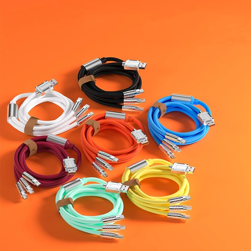 120W Liquid Silicone 3 In1 USB Cable