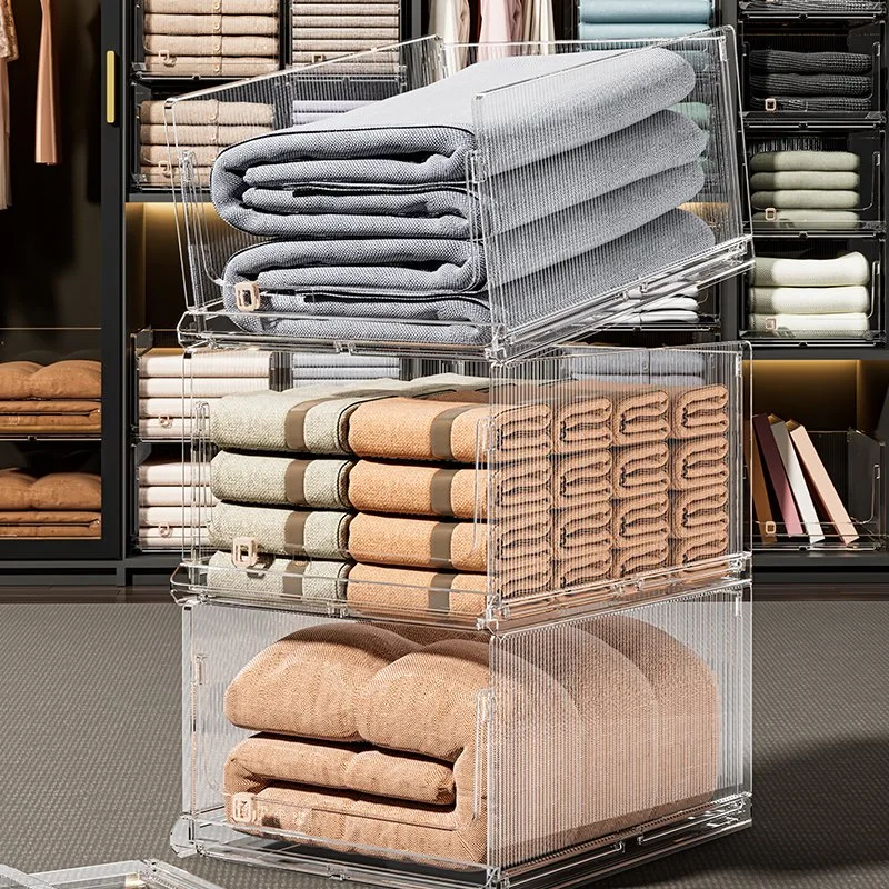 Шкаф Lvcat многослойных классифицировать одежды прозрачные пластиковые складные хранения корзины для хранения одежды