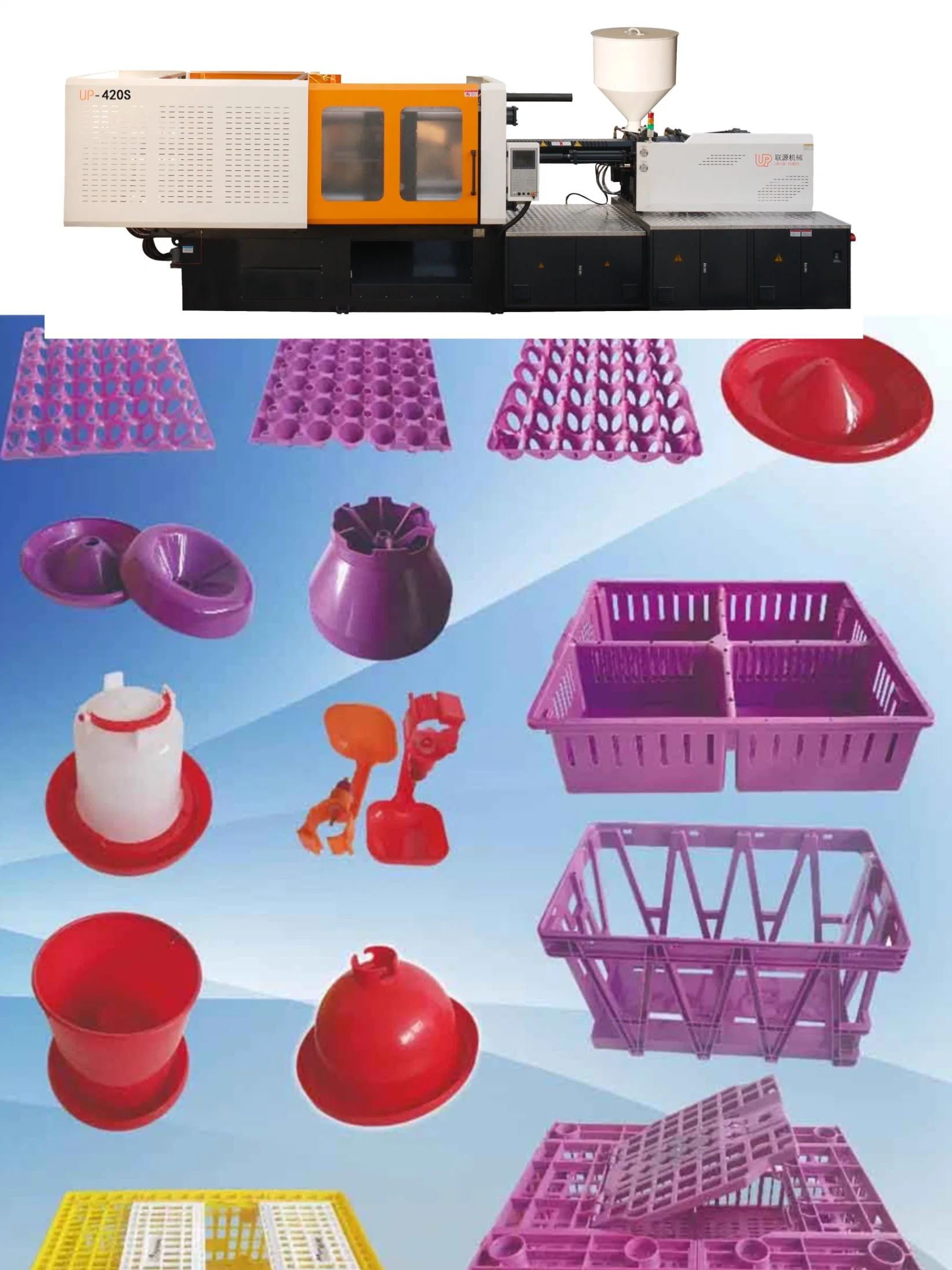 520 Ton Fruit Vegetable Basket Crates Horizontal Injection Molding Moulding Machine