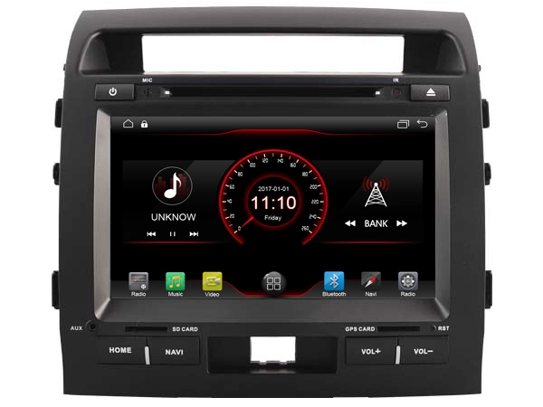 Processeurs quatre coeurs Witson Android 11 Lecteur de DVD de voiture pour Toyota Landcruiser LC200 2G RAM 16 Go de mémoire ROM