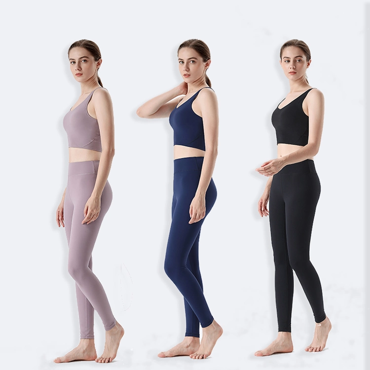 Los nuevos conjuntos de Yoga Fitness perfecta mujer Scrunch Butt Leggings Diseño personalizado traje Yoga Plus Size