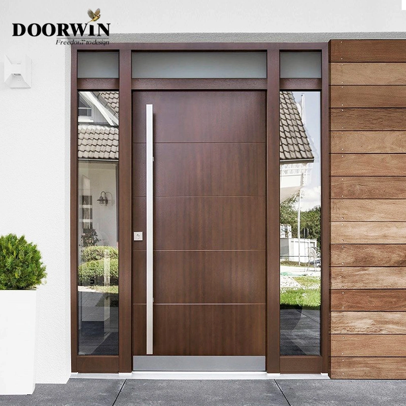 High quality/High cost performance Modern House Villa Hotel Simple Design Hot Sale Oak Solid Wood Entrance Door