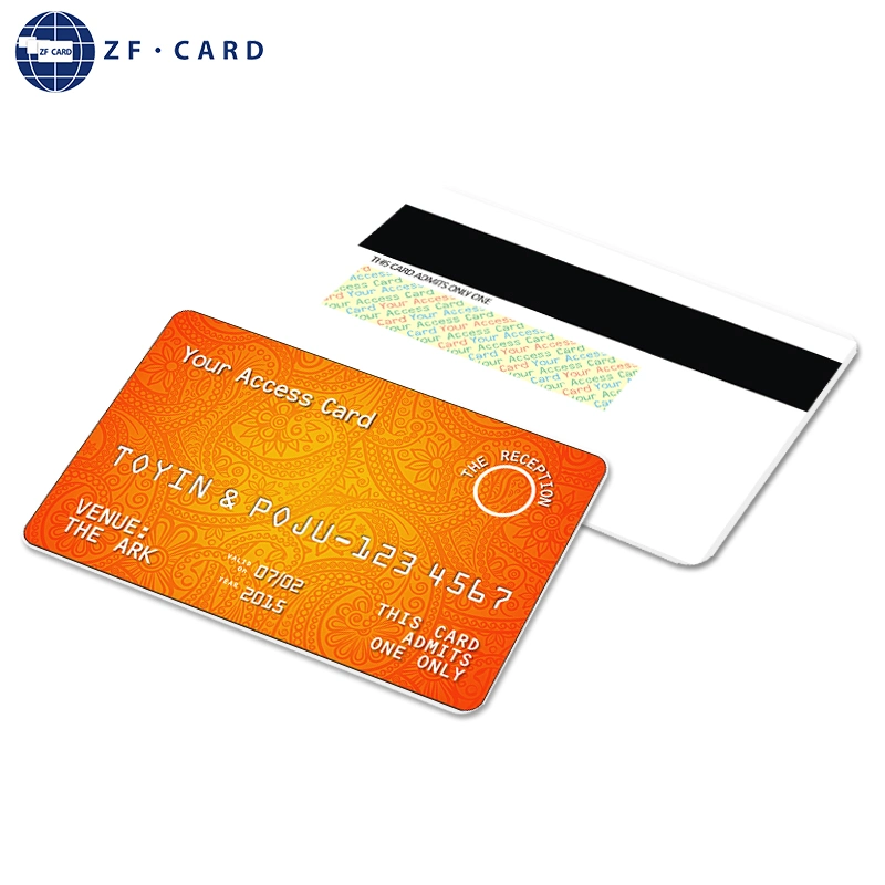 PVC Black Magnetic Stripe Hotel Card NFC 13.56MHz MIFARE Plus (R) X 2K (4B) Access Card