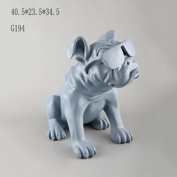 Matt Bull Dog Polyresin Animal Figurine artesanato de resina