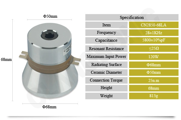 Clangsonic 28kHz 100W Ultrasonic Cleaning Langvins Transducer Ultrasound Piezo Oscillator