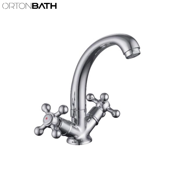 Ortonbath Medio Oriente Clásico dos mangos empuñadura Flor Baño Pica Baño Ducha bidet Baño Cuenca Cocina grifo Mezclador Cocina agua Grifo de la cuenca