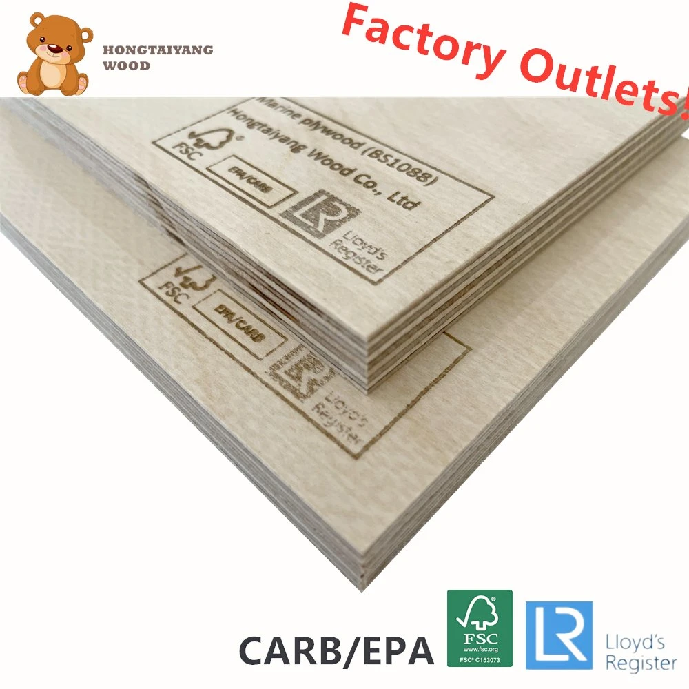 11 Ply 18mm Laminated Marine Plywood/Timber for Concrete Formwork